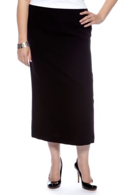 Kasper Plus Size Crepe Column Skirt