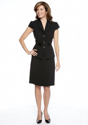 Tahari ASL Pinstripe Skirt Suit