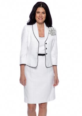 Tahari ASL White Dress Suit