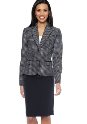 Tahari ASL Navy Skirt Suit