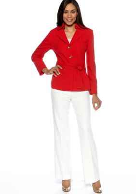 Tahari ASL Sash Tie Pant Suit