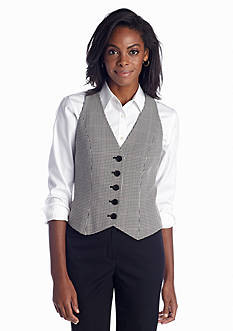 Nine West Suit Hounds-Tooth Printed Vest