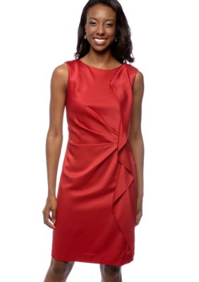 Jones New York Dress Side Ruffle Dress