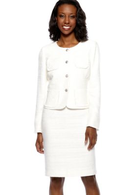 Jones New York Dress Long-Sleeved Tweed Jacket Dress