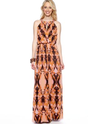 Vince Camuto Halter Printed Maxi Dress