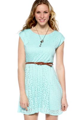 My Michelle Short Sleeve Bow Back Knit Dress