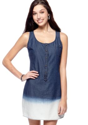 My Michelle Sleeveless Denim Sheath Dress