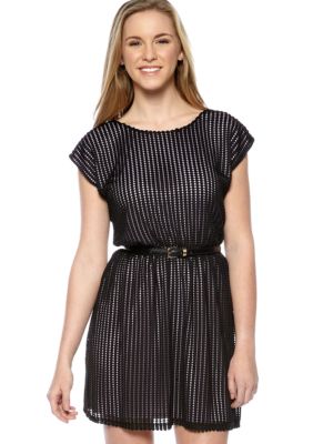My Michelle Textured Blouson Dress