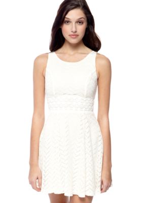 My Michelle Sleeveless Zig Zag Knit Dress