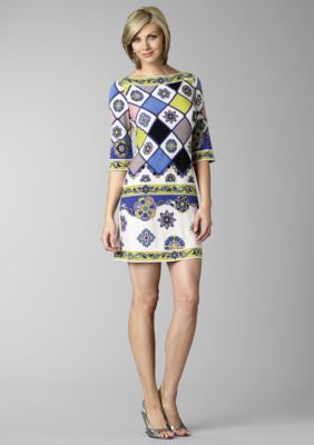 Donna Morgan Checker Print Jersey Dress