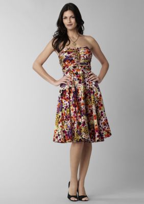 Donna Morgan Strapless Sateen Dress