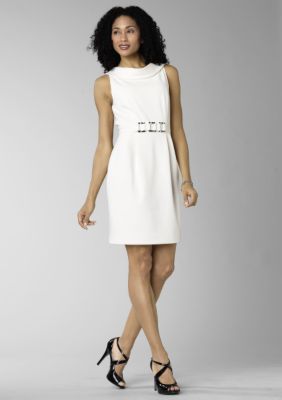 Donna Morgan Belted Ponte Dress