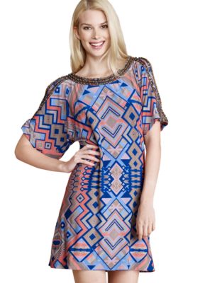 Donna Morgan Dolman Cold Shoulder Shift Dress