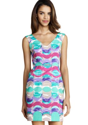 Donna Morgan Sleeveless V-Neck Printed Dress