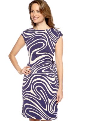 Donna Morgan Cap-Sleeved Printed Sheath Dress