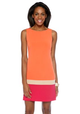 Donna Morgan Sleeveless Color Block Shift Dress