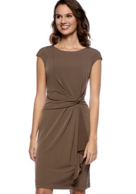 Ronni Nicole Cap Sleeved Draped Dress