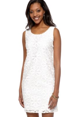 Ronni Nicole Sleeveless Floral Embroidered Sheath Dress