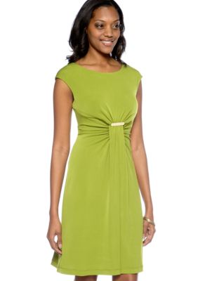Ronni Nicole Cap-Sleeved Empire Waist Dress
