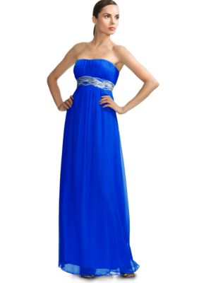 JS Boutique Long Chiffon Bustier Dress