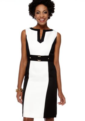 Tahari ASL Sleeveless Jacquard Sheath Dress