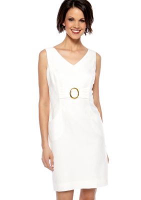 Tahari ASL Sleeveless Jacquard Sheath Dress