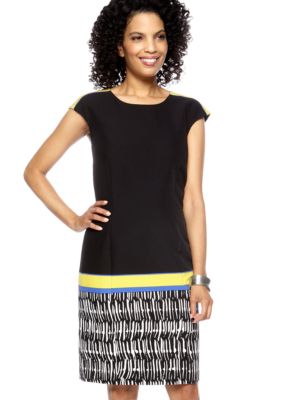 Tahari ASL Cap Sleeve Shift Dress