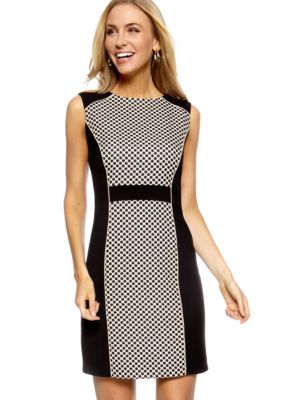Tahari ASL Sleeveless Jacquard Sheath Dress