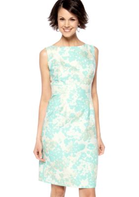 Tahari ASL Sleeveless Jacquard Sheath Dress