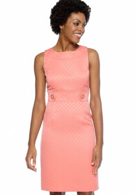 Tahari ASL Petite Sleeveless Jacquard Sheath Dress