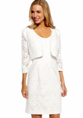 Tahari ASL Three-Quarter Sleeved Jacket Dress