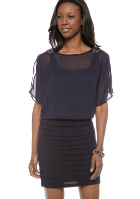 RM Richards Beaded Shoulder Dress