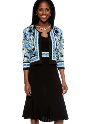 RM Richards Petite Three-Quarter Sleeved Jacket Dress