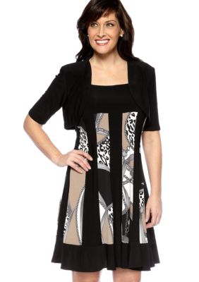 RM Richards Petite Elbow Sleeve Jacket Dress