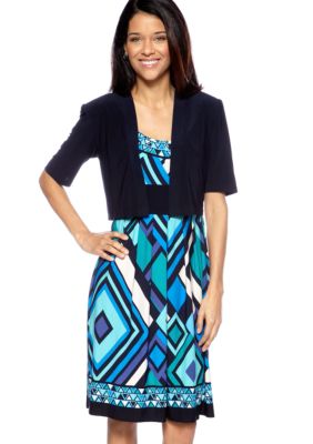 RM Richards Petite Elbow Sleeved Jacket Dress