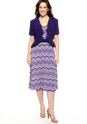 RM Richards Short Sleeve Petite Jacket Dress