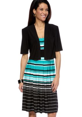 RM Richards Petite Short-Sleeved Jacket Dress