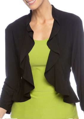 RM Richards Plus Size Ruffle Shrug