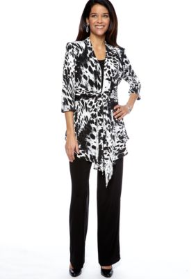 RM Richards Petite Three-Quarter Sleeved Pant Set