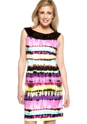 Kim Rogers Sleeveless Printed Sheath Dress