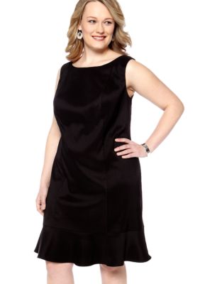 Kim Rogers Plus Size Sleeveless Dress with Flounce Hem