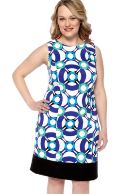 Kim Rogers Plus Size Printed Sheath Dress