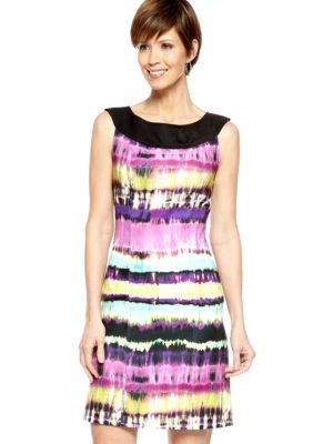 Kim Rogers Plus Size Sleeveless Printed Sheath Dress