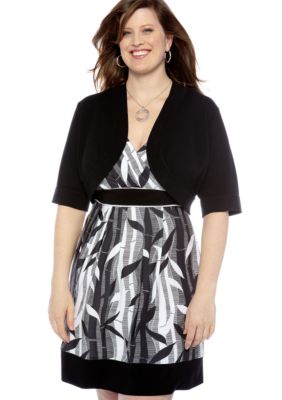 New Directions Plus Size Shrug Sweater