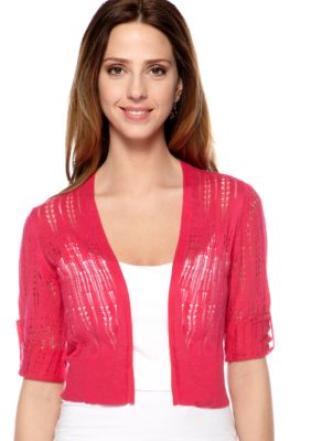 New Directions Three-Quarter Sleeved Crochet Topper