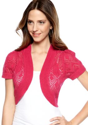 New Directions Short Sleeve Shrug