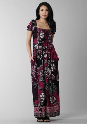 ND&reg; New Directions Puff Sleeve Jersey Maxi Dress
