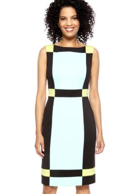 Maggy London Sleeveless Colorblock Sheath Dress