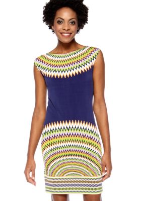 Maggy London Sleeveless Printed Shift Dress