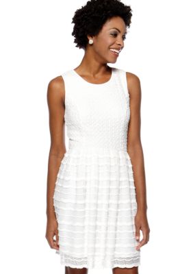 Maggy London Sleeveless Fit and Flare Lace Dress